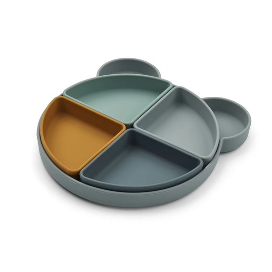 Arne divider plate Mr bear blue fog multi mix