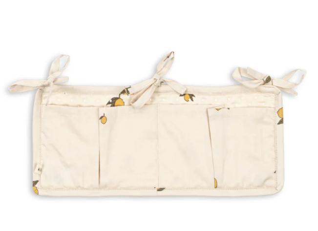 QUILTED BED POCKETS LEMON